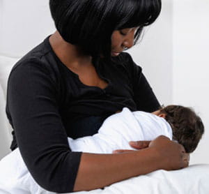 mother breastfeeding.